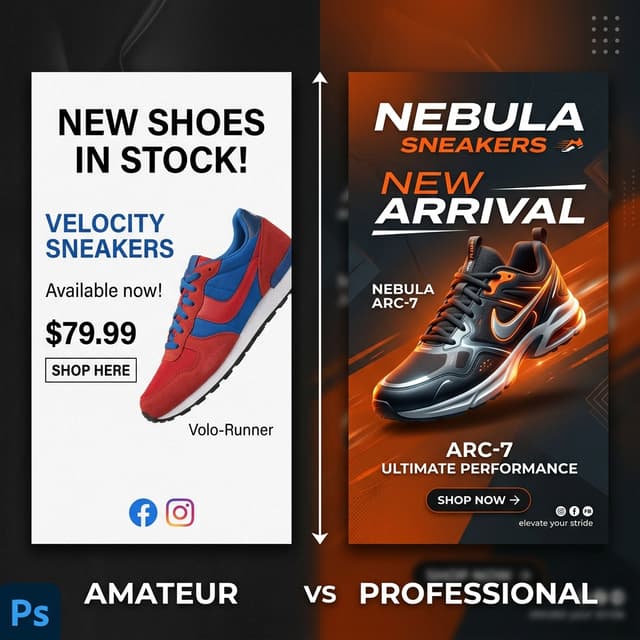 Social Media Design Before and After Showcase