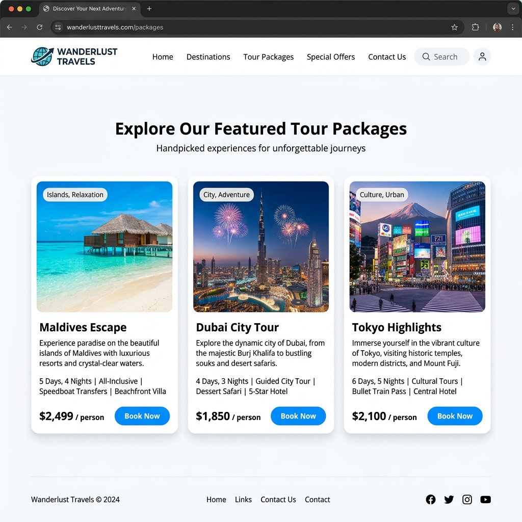 Travel & Tourism Website screenshot 3